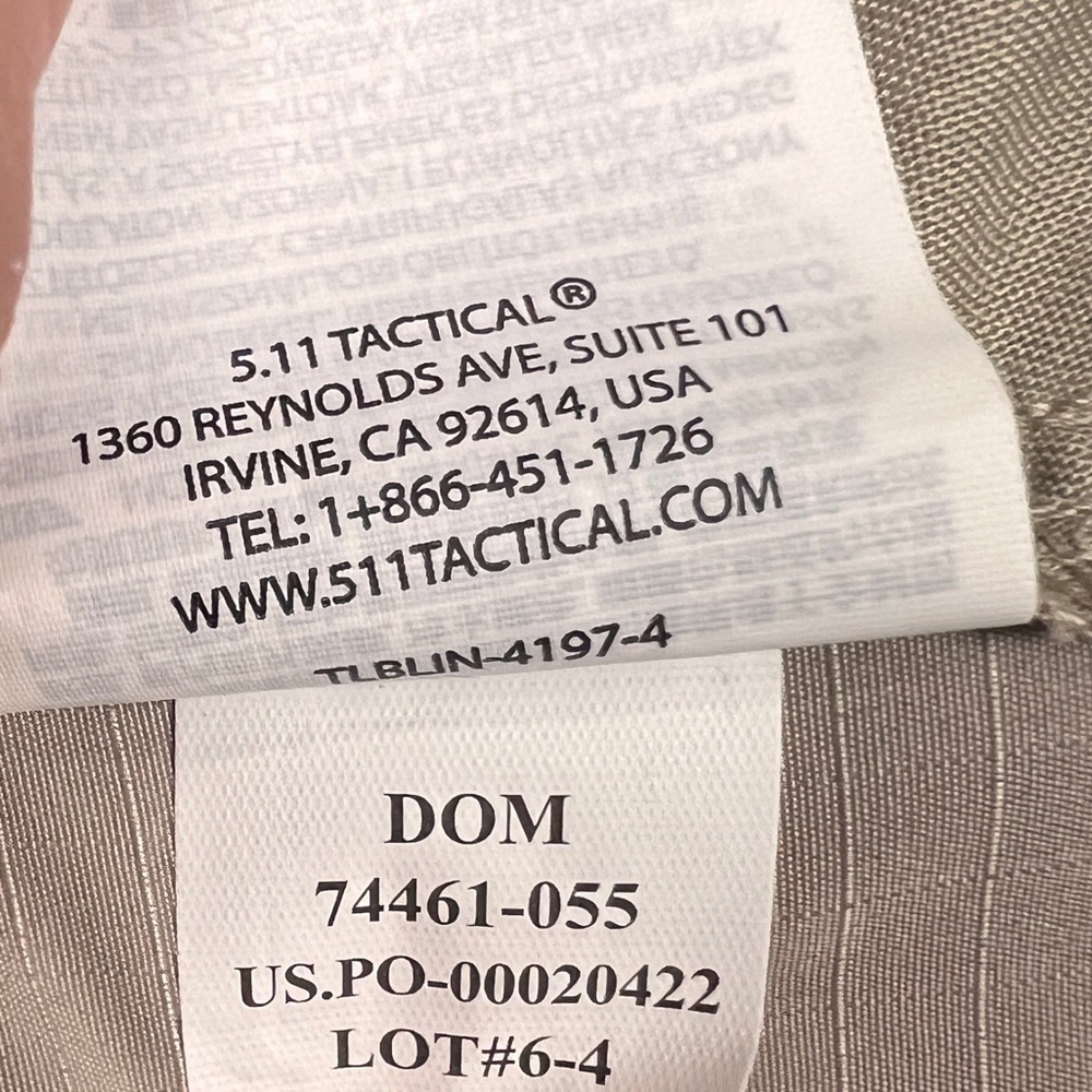5.11 Tactical Fast Tac Cargo Pants Mens Size 33x30 Khaki Urban 74461-055 Ripstop - Picture 12 of 16